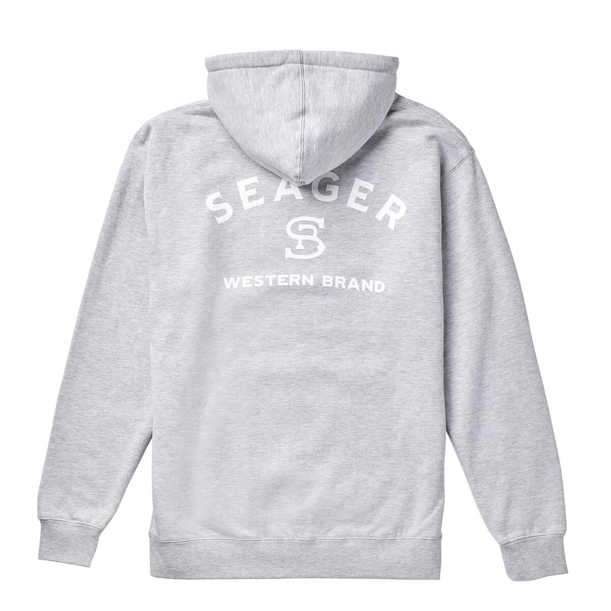 Seager Branded Heather Grey Hooded Sweatshirt