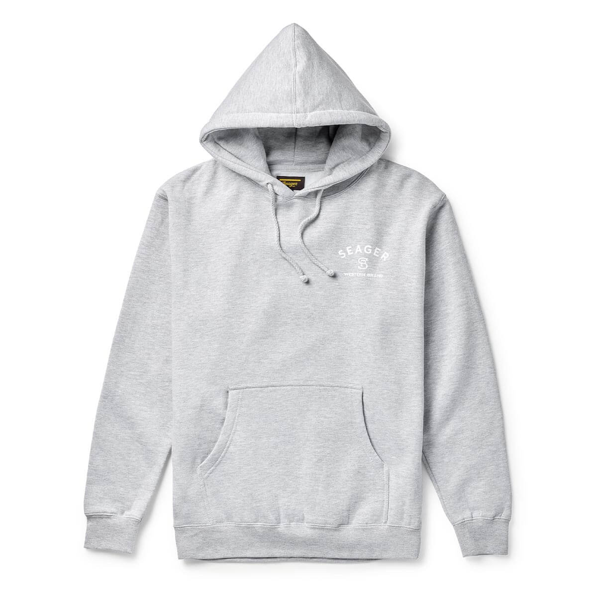 Seager Branded Heather Grey Hooded Sweatshirt