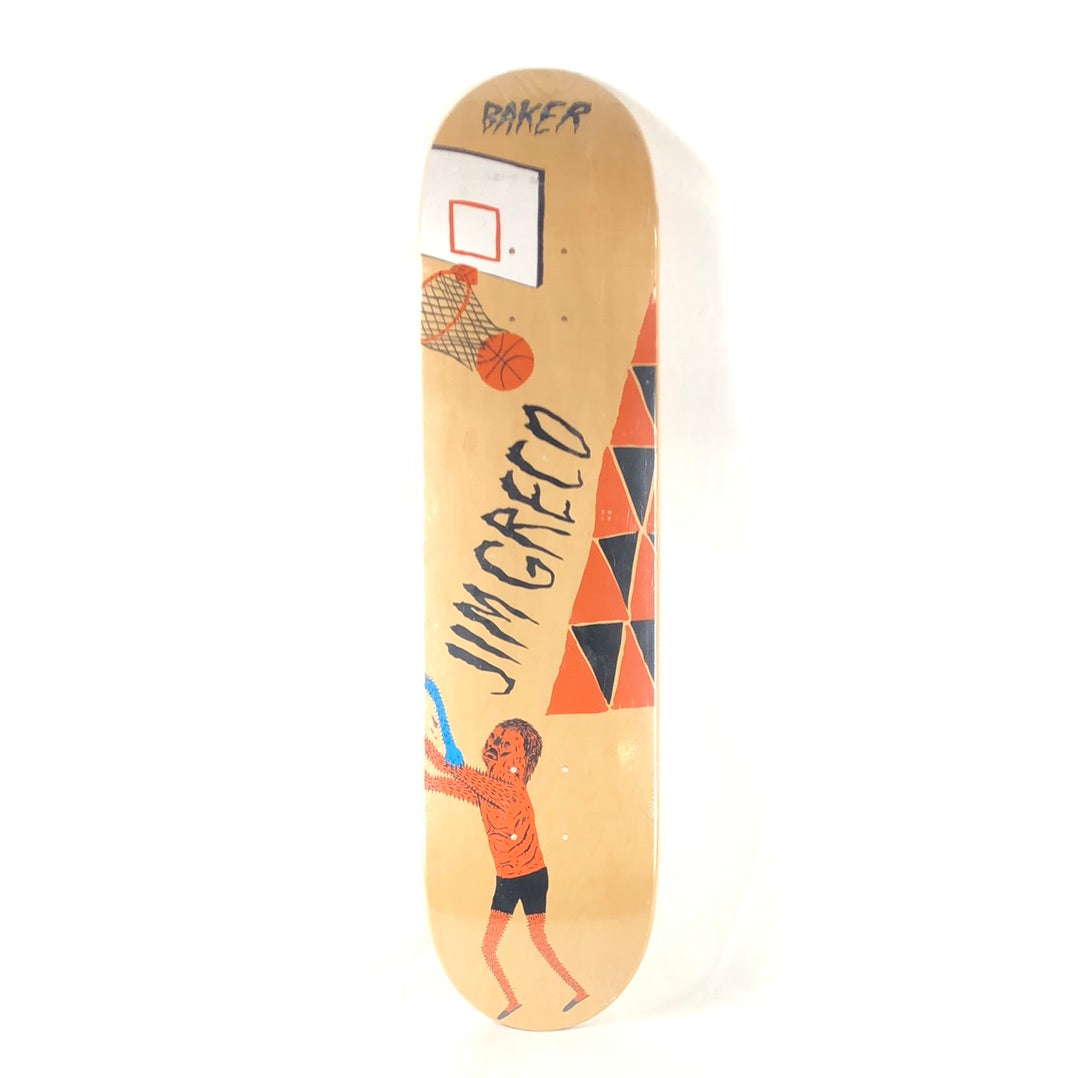 Baker Jim Greco x Neckface Art Blank Black Tan Size 7.58" Vintage NOS Deck