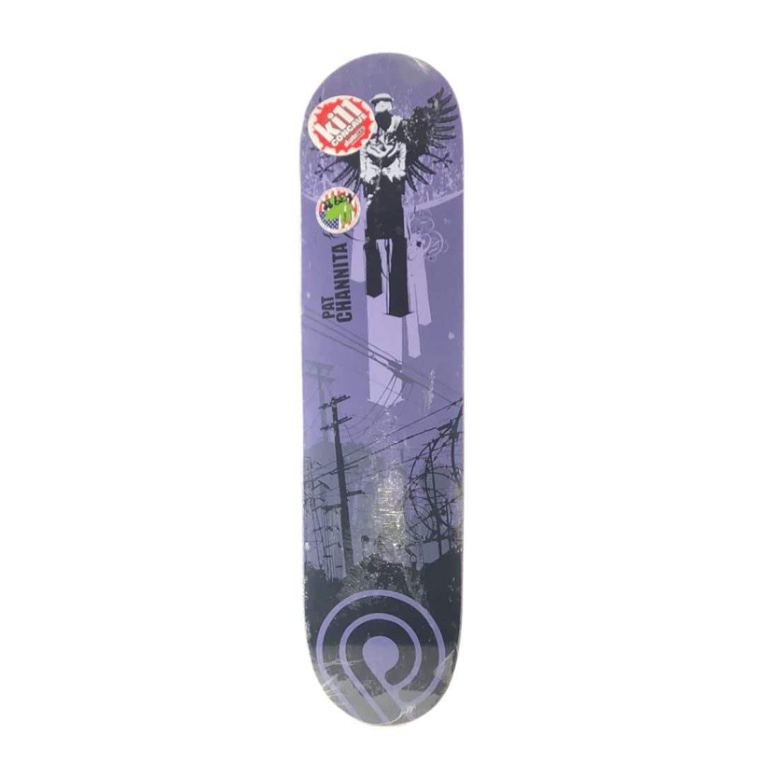 Powell Peralta Pat Channita Dark Angel Graphic Black Purple Size 7.5" Vintage NOS Deck 2005