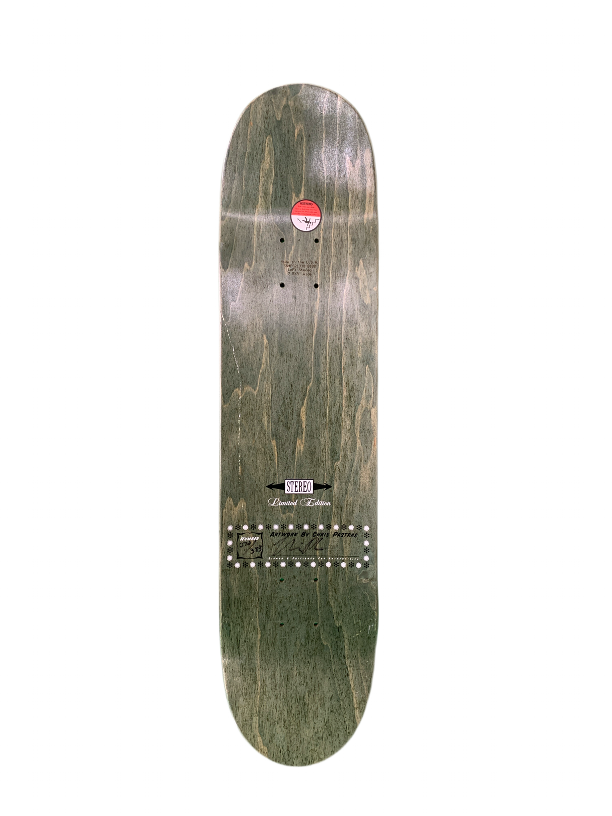 Stereo Art by Chris Pastras 272/383 Signed 7.6” Classic Skateboard Deck
