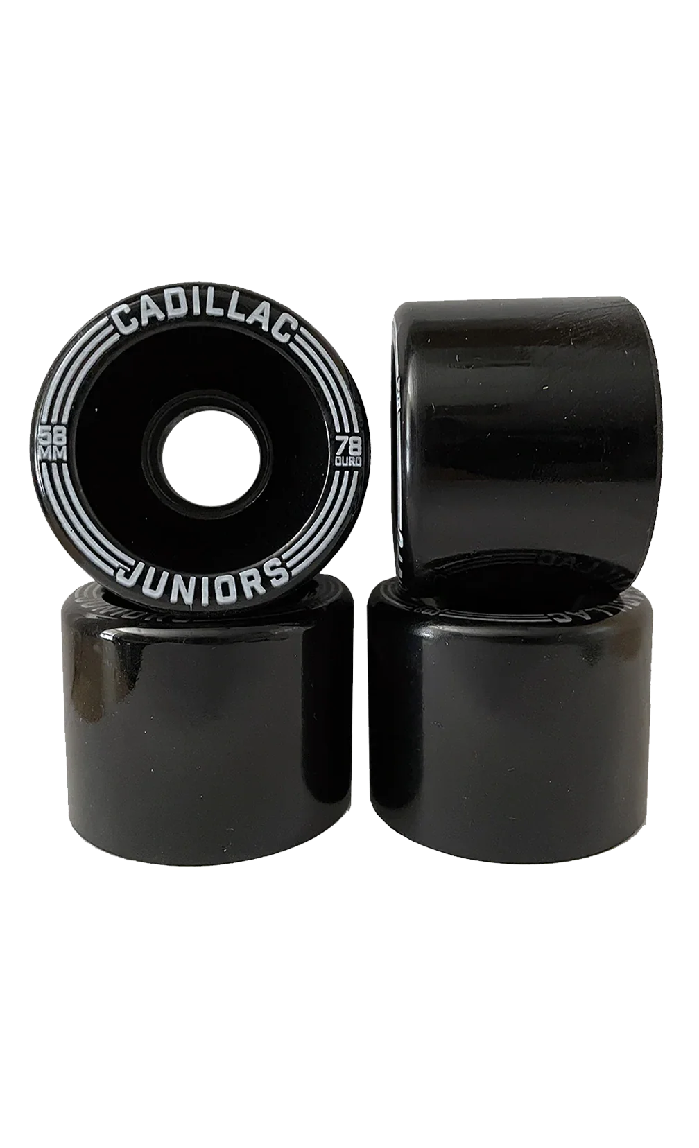 Cadillac Juniors Black 58mm 78A Skateboard Cruiser Wheels