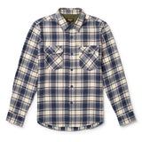 Seager Calico Natural Blue Flannel Shirt
