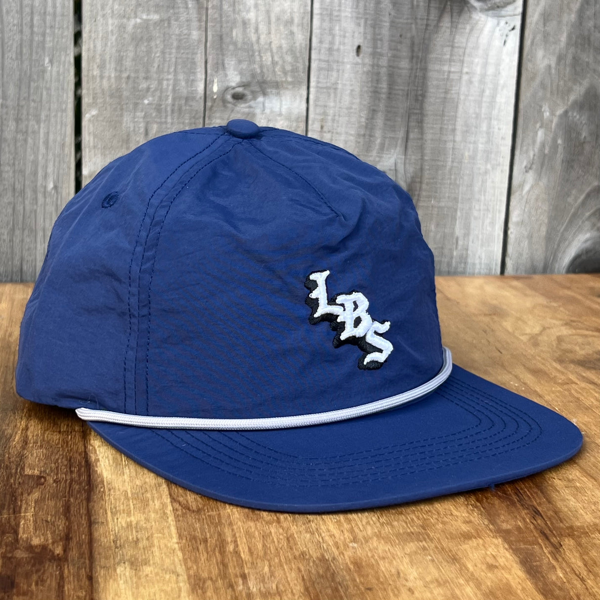 Long Beach Skate LBS Long Side Nylon Rope Navy Snapback Hat
