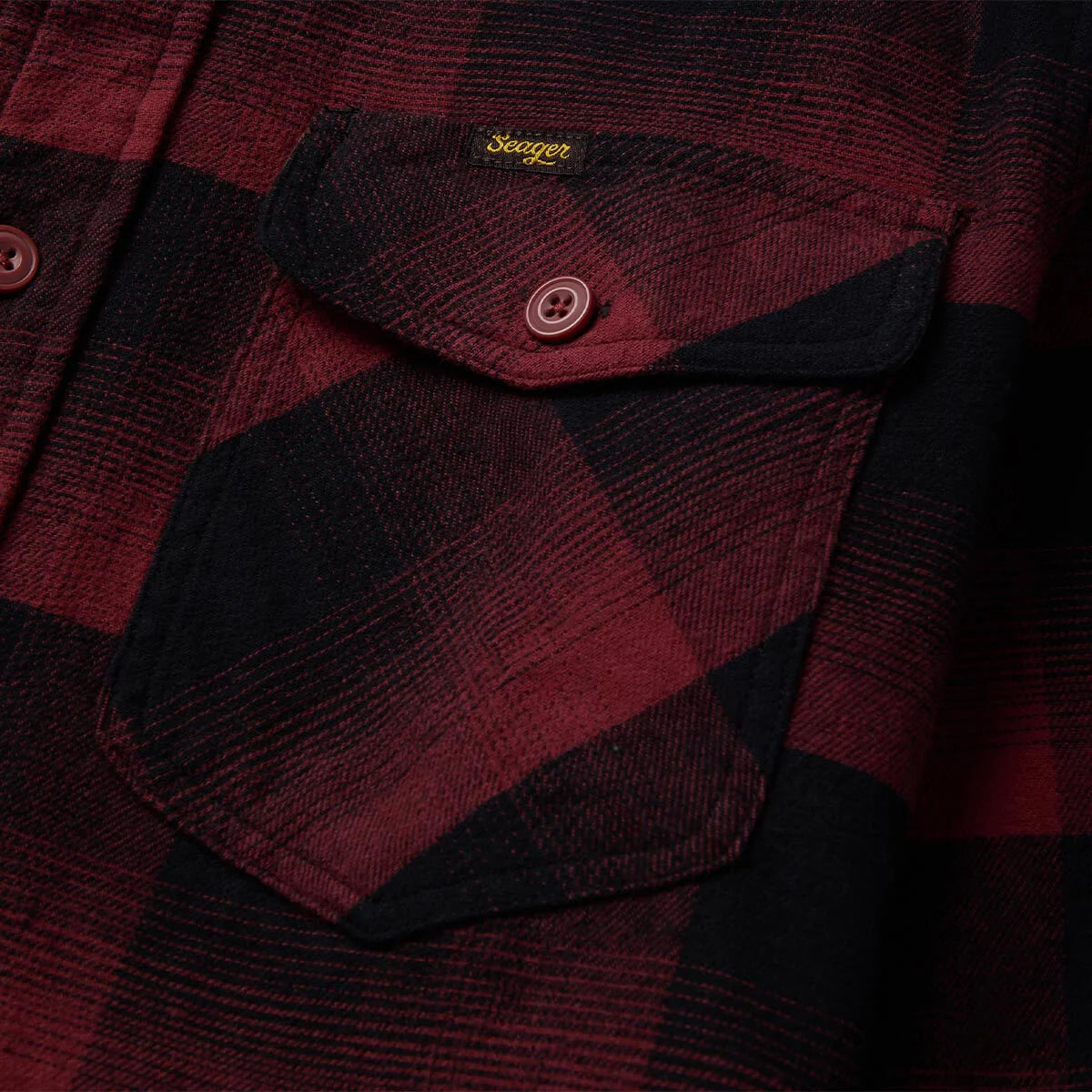 Seager Calico Red Rock Plaid Flannel L/s Shirt