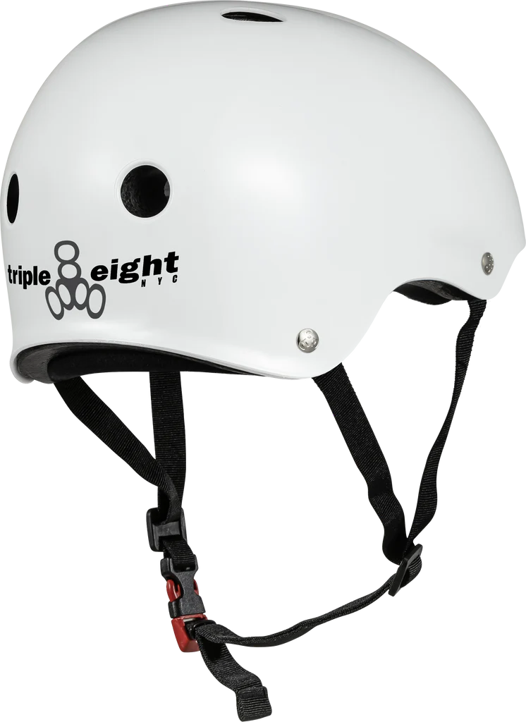 Triple Eight The Certified Sweatsaver White Glossy Helmet