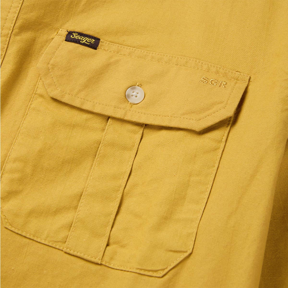 Seager Chief Overshirt Washed Amber Gold Button Up L/s Shirt