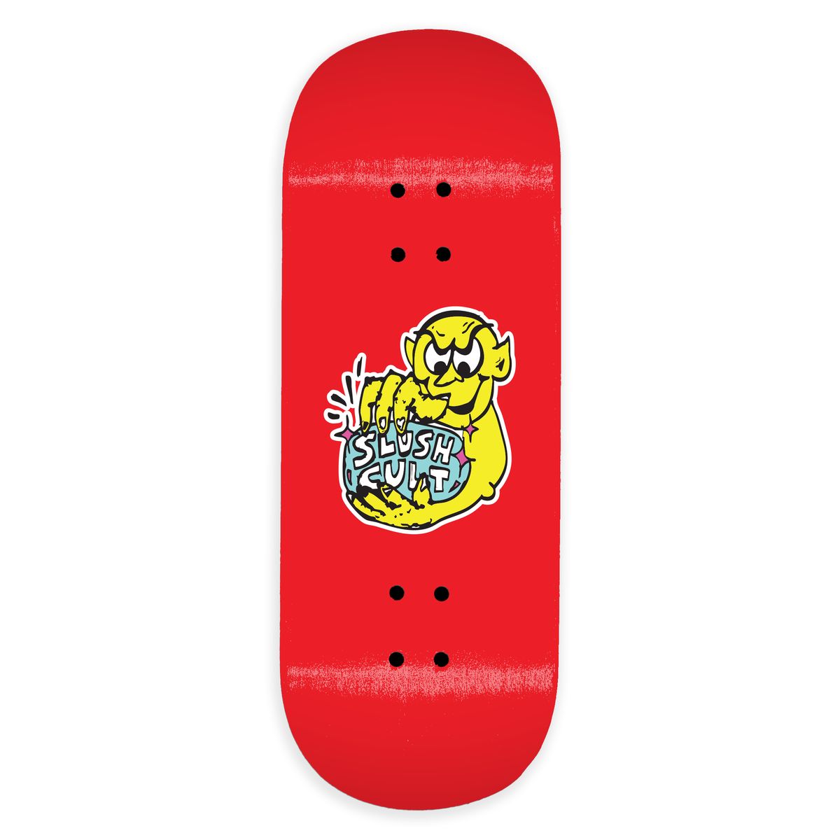 Slushcult Crystal Ball Pro Deck Red Fingerboard Skateboard