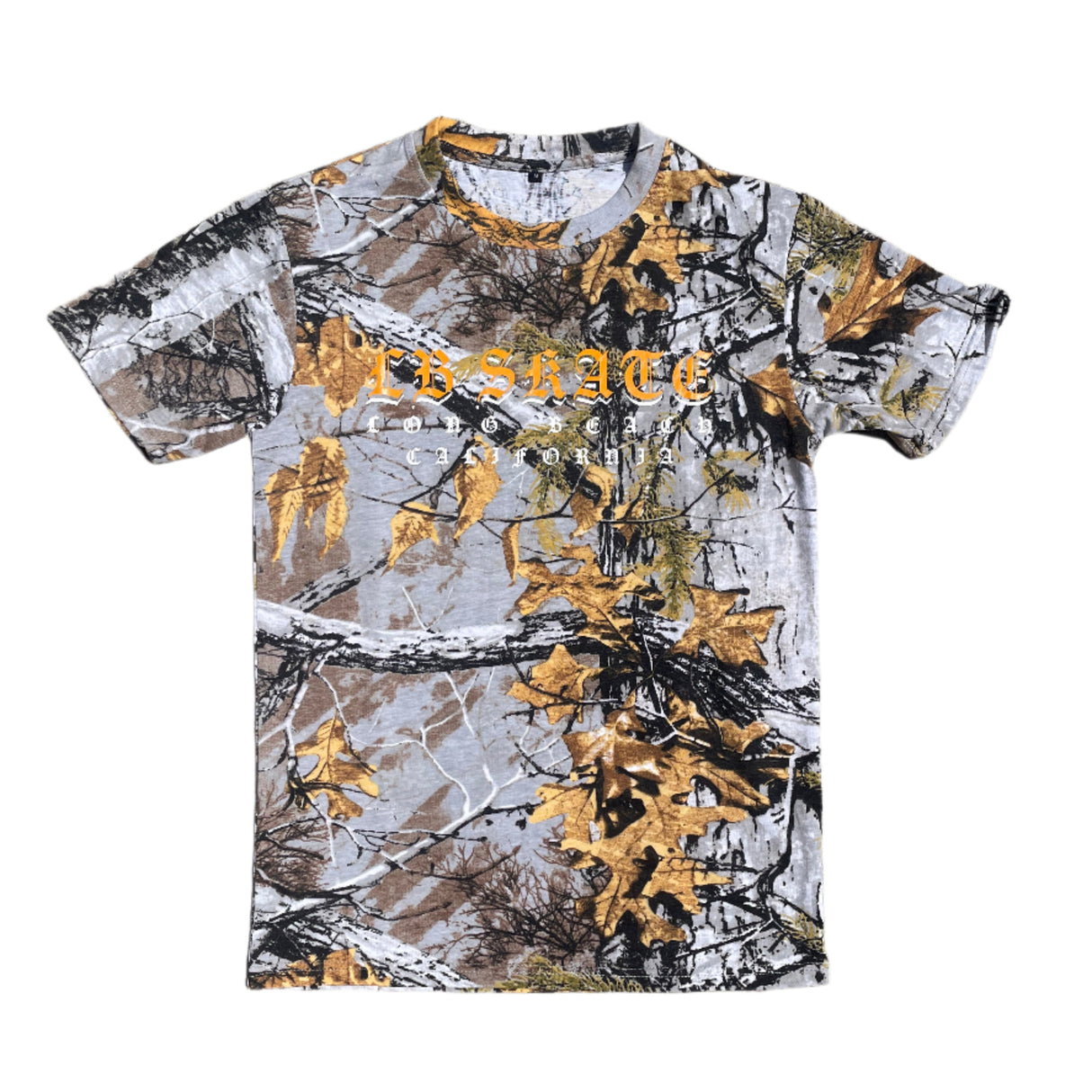 Long Beach Skate Co There Will Be Tree Grey Camo S/s Shirt