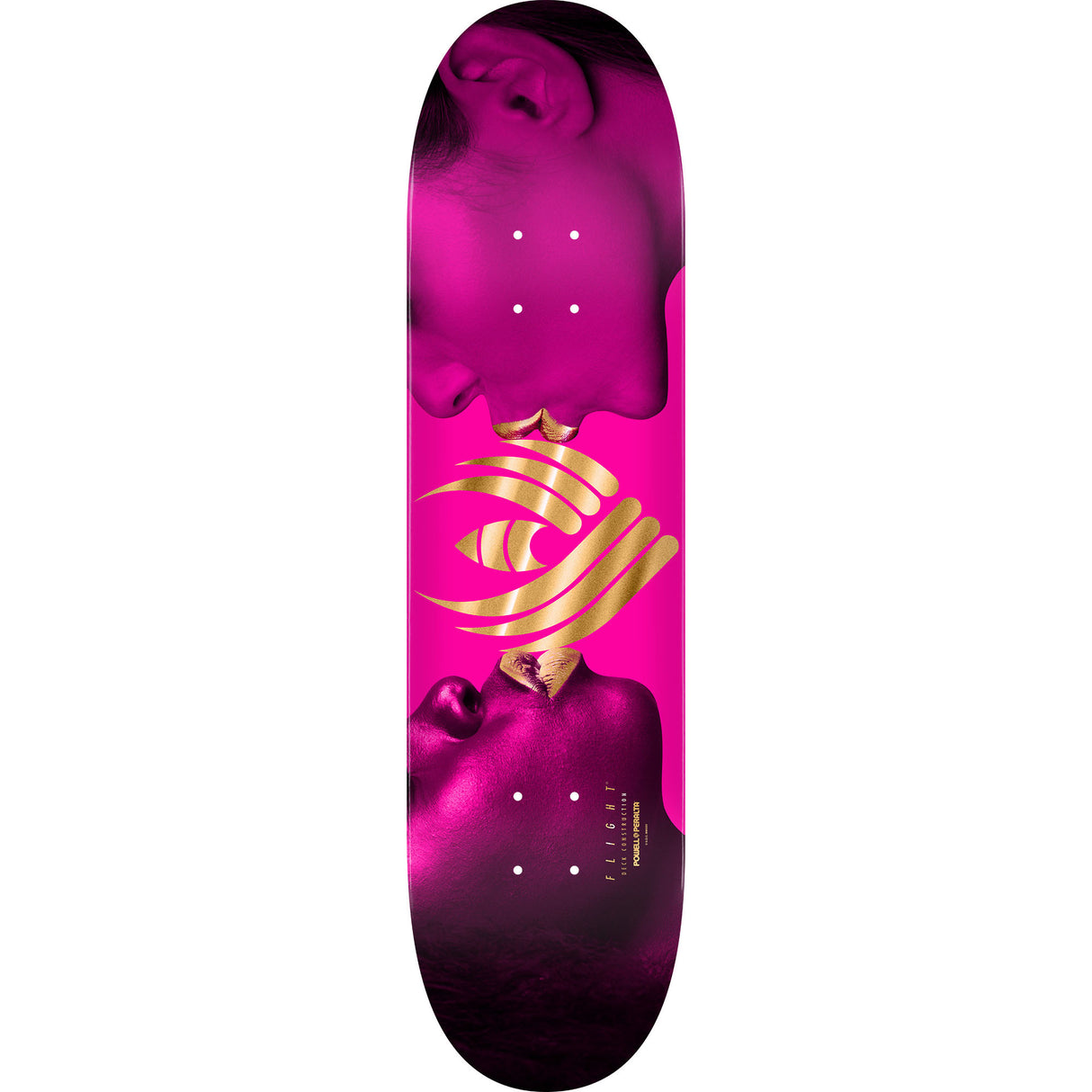 Powell Peralta Flight Kiss Pink/Gold Foil 242 8.25" Skateboard Deck
