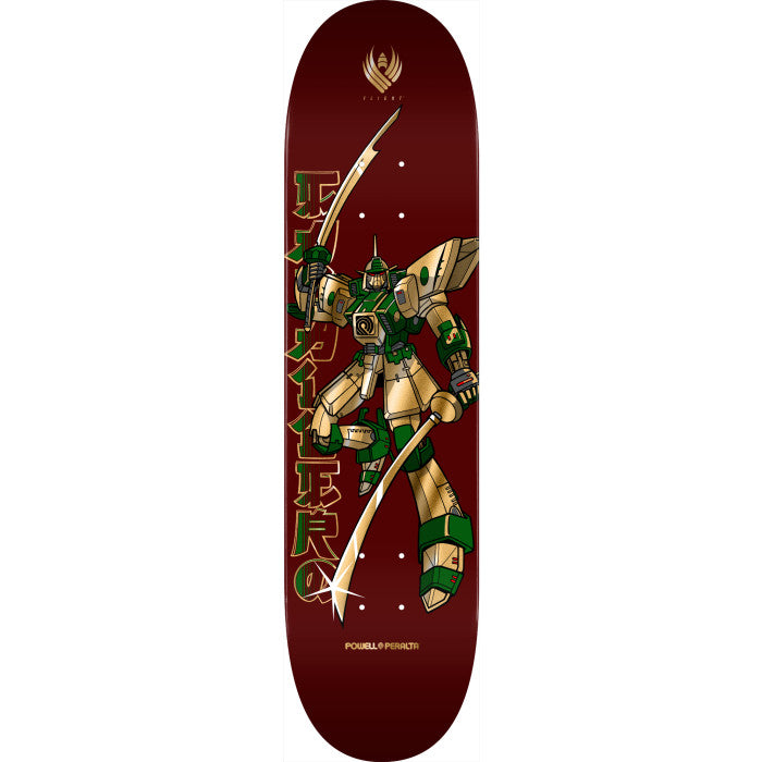 Powell Peralta Steve Caballero Gundam Burgundy Gold Foil Flight 8.25" Skateboard Deck