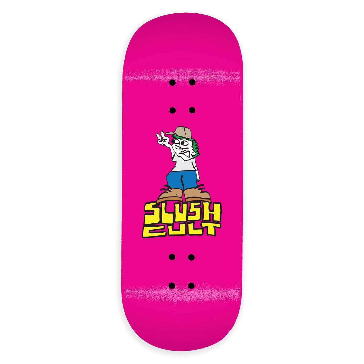 Slushcult Duece Pro Deck Pink Fingerboard Skateboard