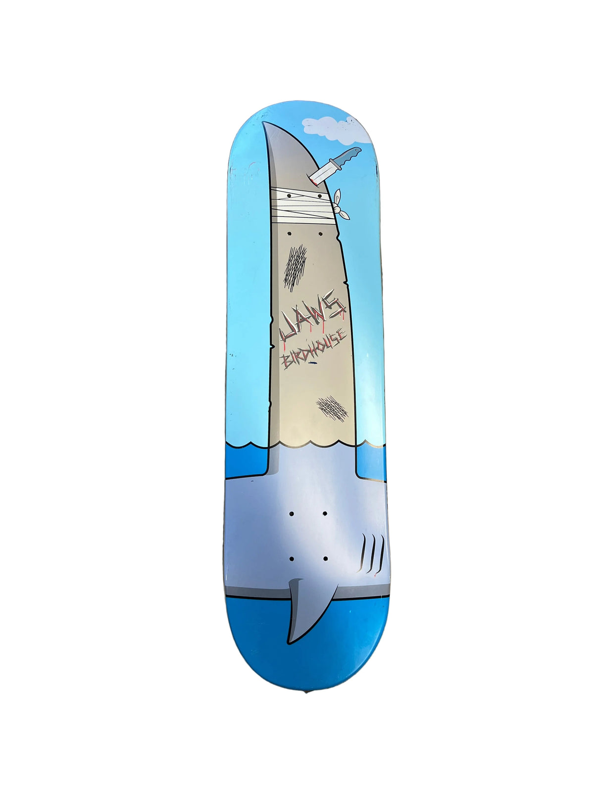 Birdhouse Aaron 'Jaws' Homoki Shark Fin Blue/Grey 8.375" Skateboard Deck