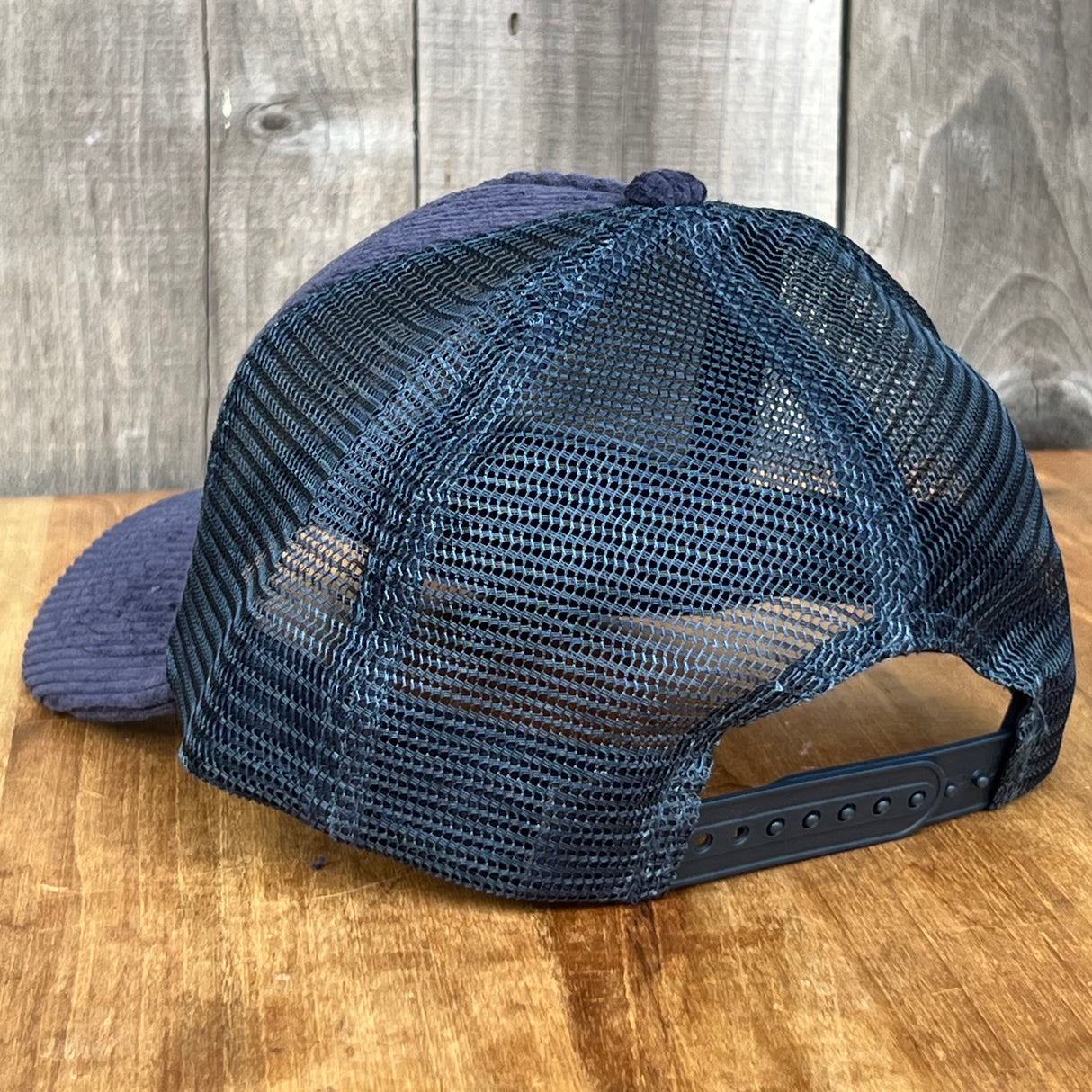 Long Beach Skate LBS Long Side Corduroy Trucker Navy Snapback Hat