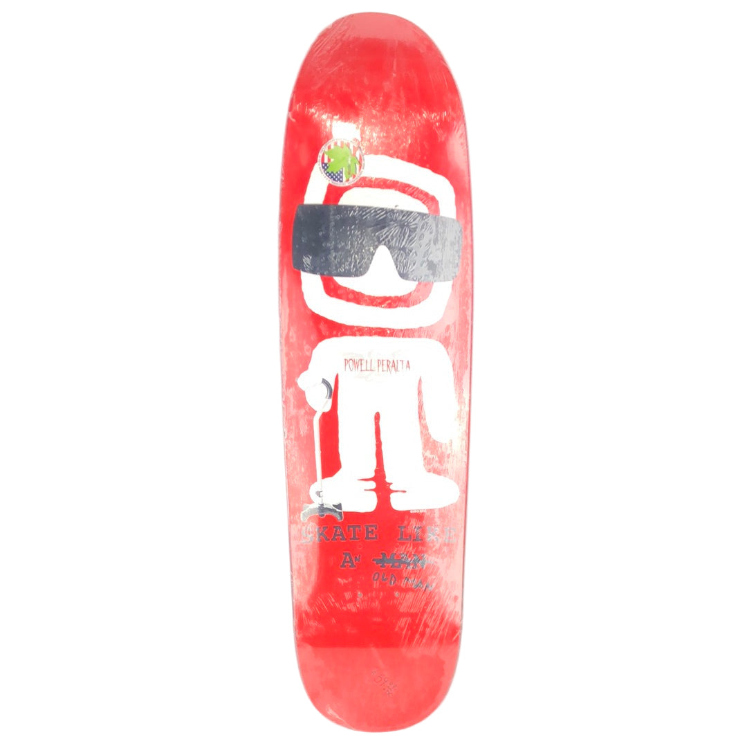 Powell Peralta Skate Like A Old Man Red/White/Black Size 8.38" Vintage NOS Deck