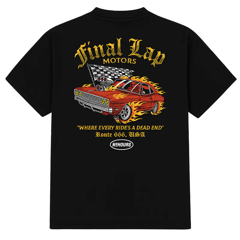 No Hours Final Lap Limo Black S/s Shirt