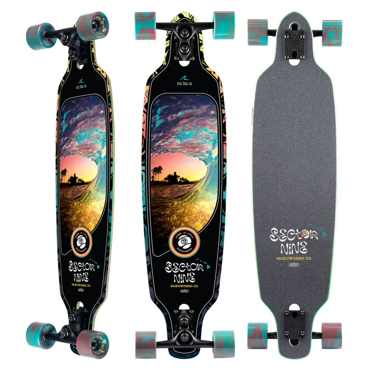 Sector Nine Fractal Shave Ice 36.0" X 9.0" Longboard Complete Skateboard