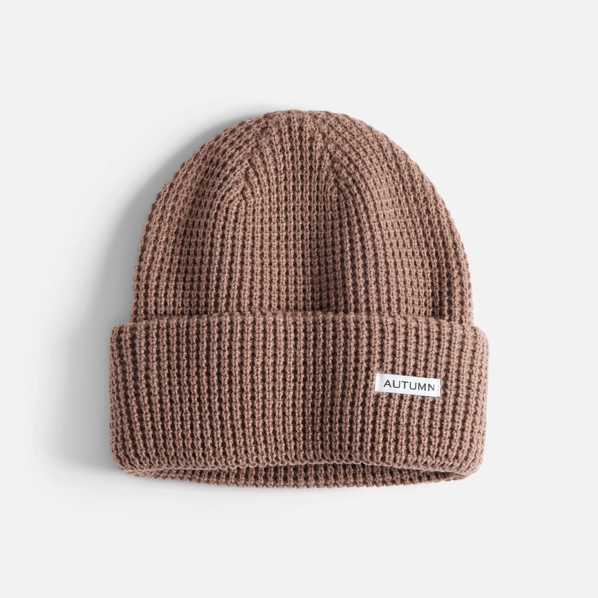 Autumn Waffle Dusty Mauve Beanie