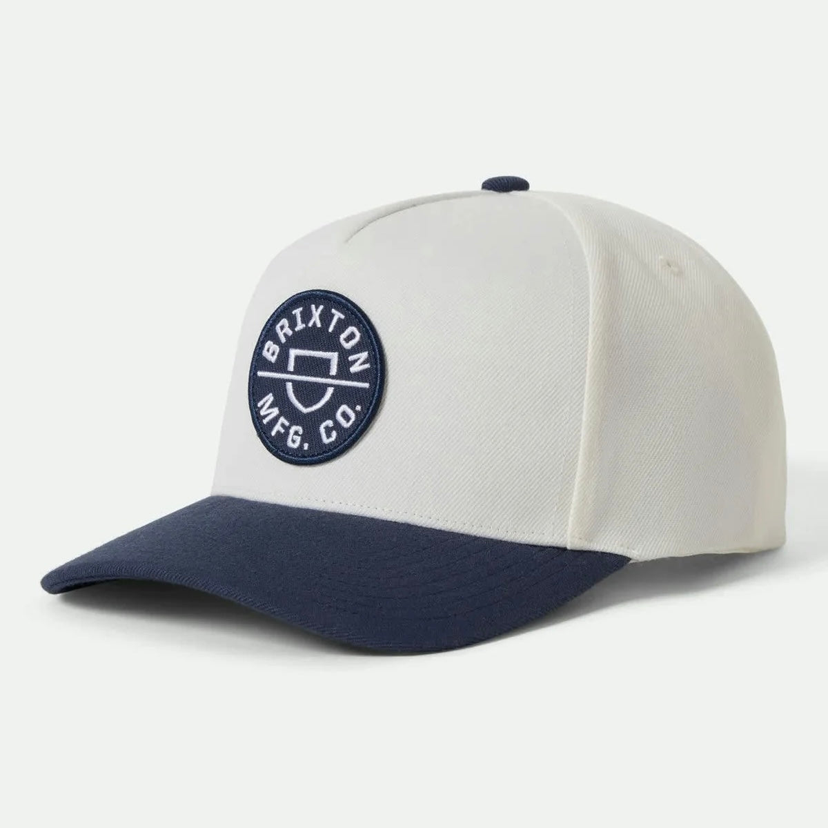 Brixton Crest Moon Indigo Off White Medium Profile Snapback Hat
