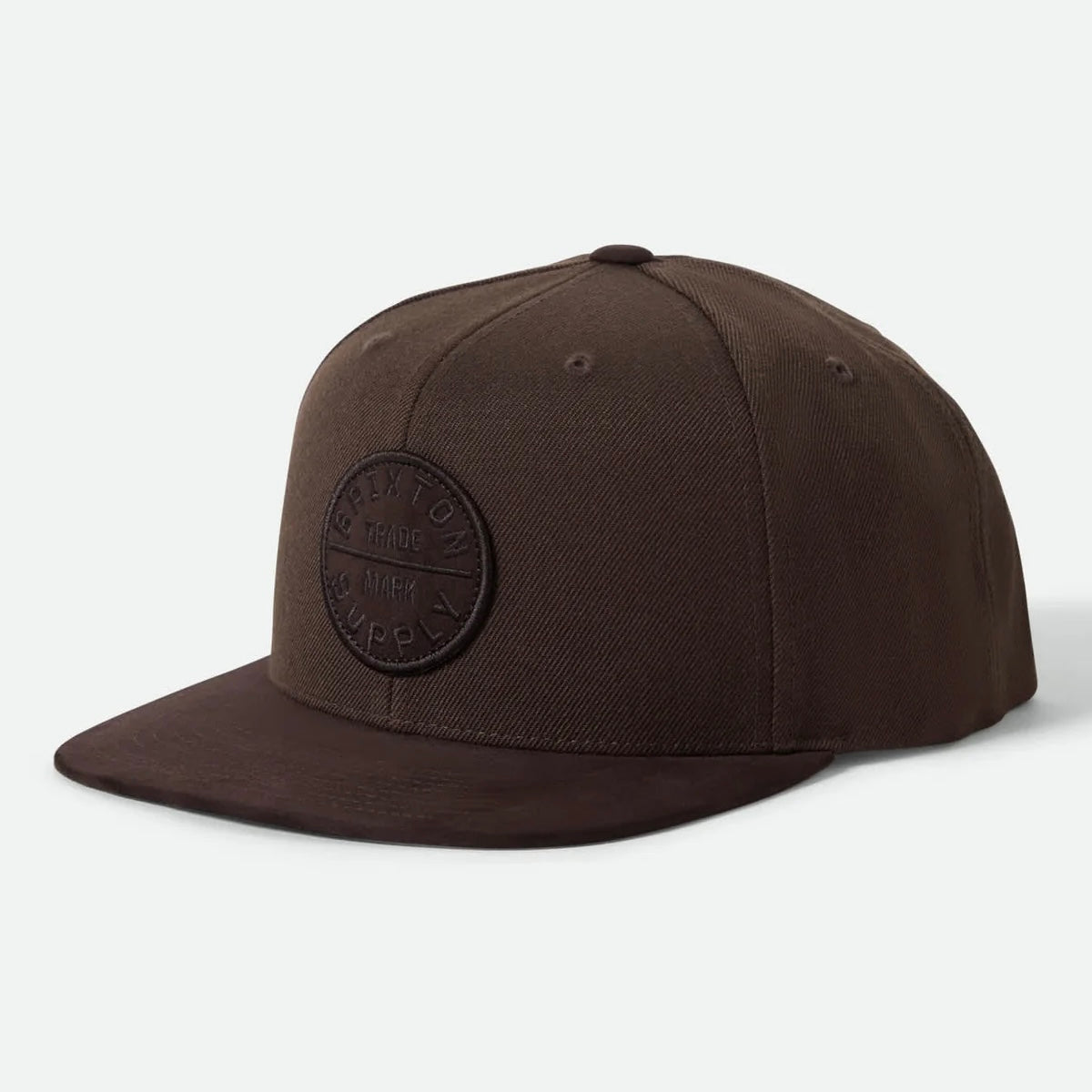 Brixton Oath III Pinecone Brown Brown Suede Snapback Hat