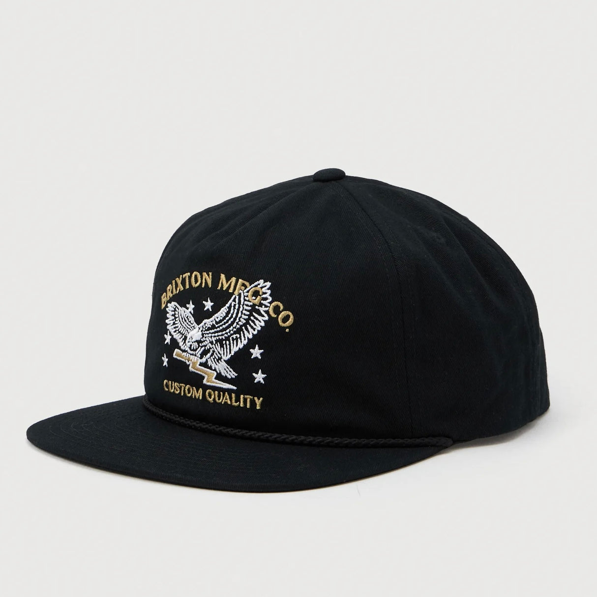 Brixton Lamont Black Medium Profile Snapback Hat