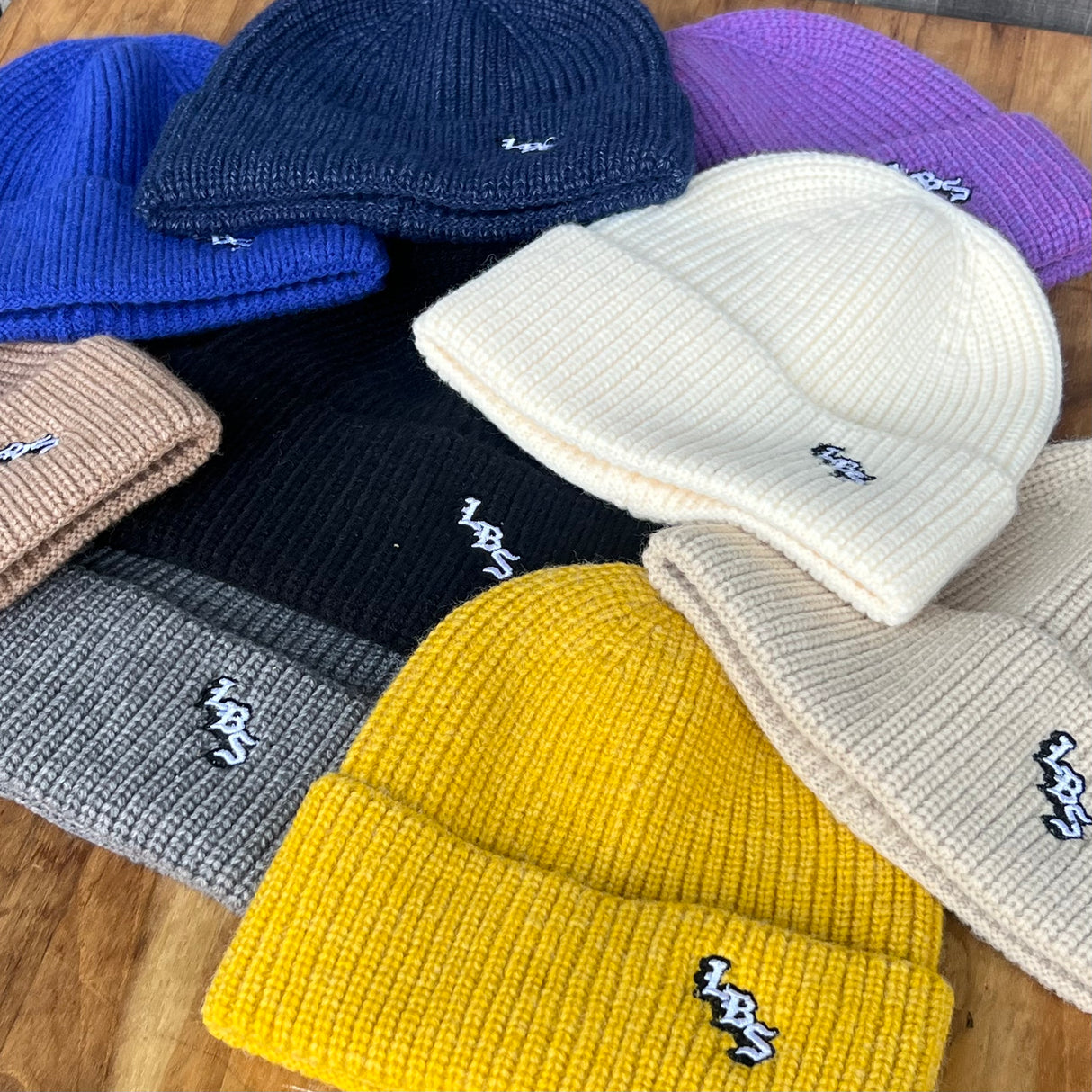 Long Beach Skate LBS Long Side Ribbed Knit Beanie