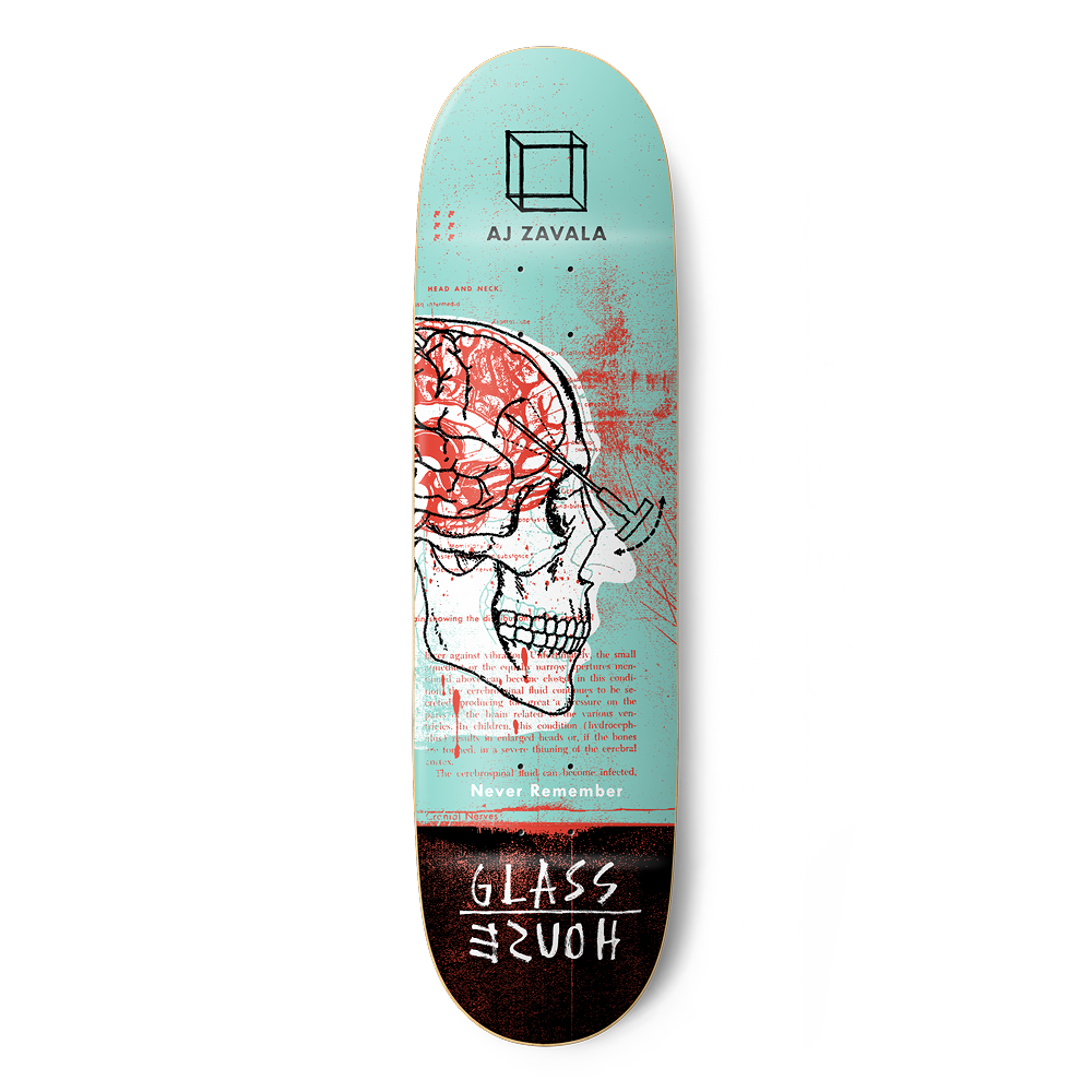 Glass House Zavala Lobotomy 8.25" Skateboard Deck
