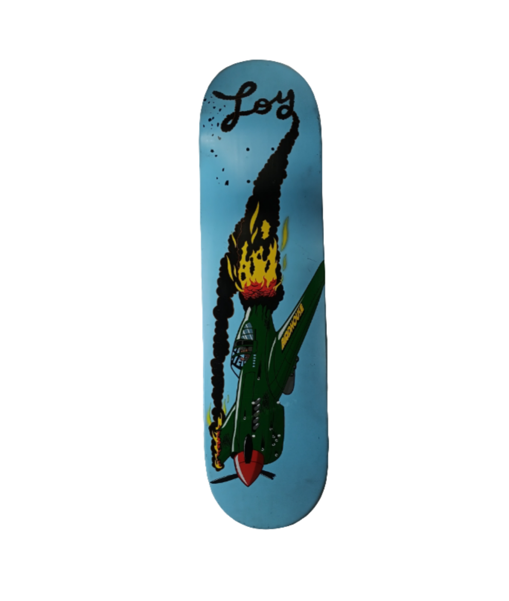 Birdhouse David Loy Airplane Going Down Sze 8.375 Vintage NOS Deck