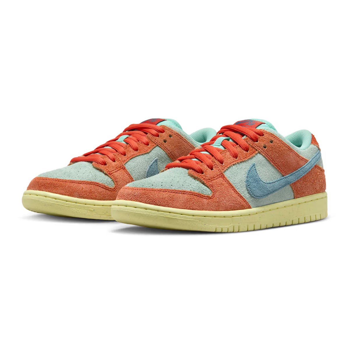 Nike SB Dunk Low Pro Premium Shoes - Orange / Noise Aqua - Emerald Ris