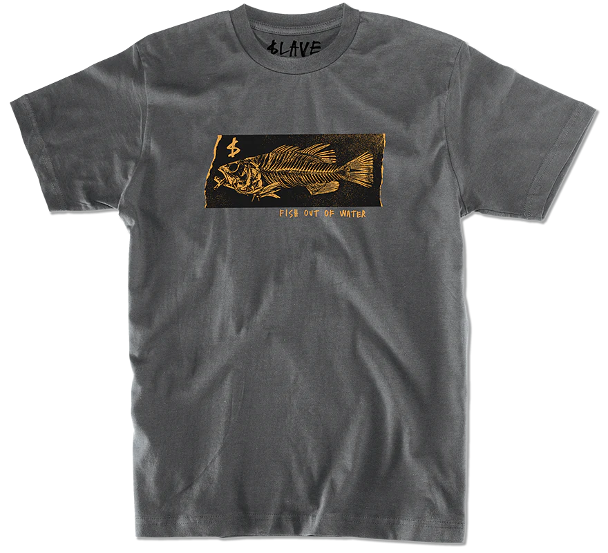 Slave Fish Out Of Water Charcoal S/s Shirt