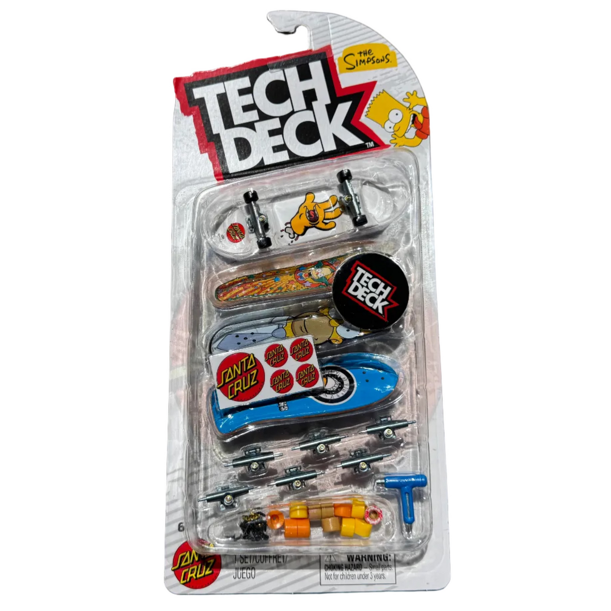 Tech Deck Santa Cruz x Simpsons 4 Pack Fingerboard Complete
