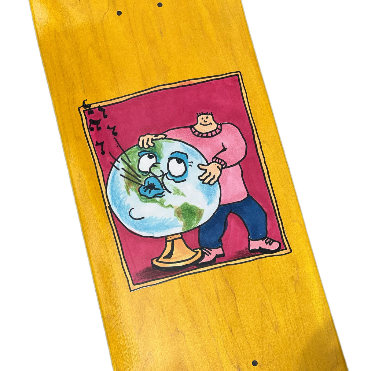 Long Beach Skate Co Postcard From Kevin "Spanky" Long Assorted Stain Skateboard Deck