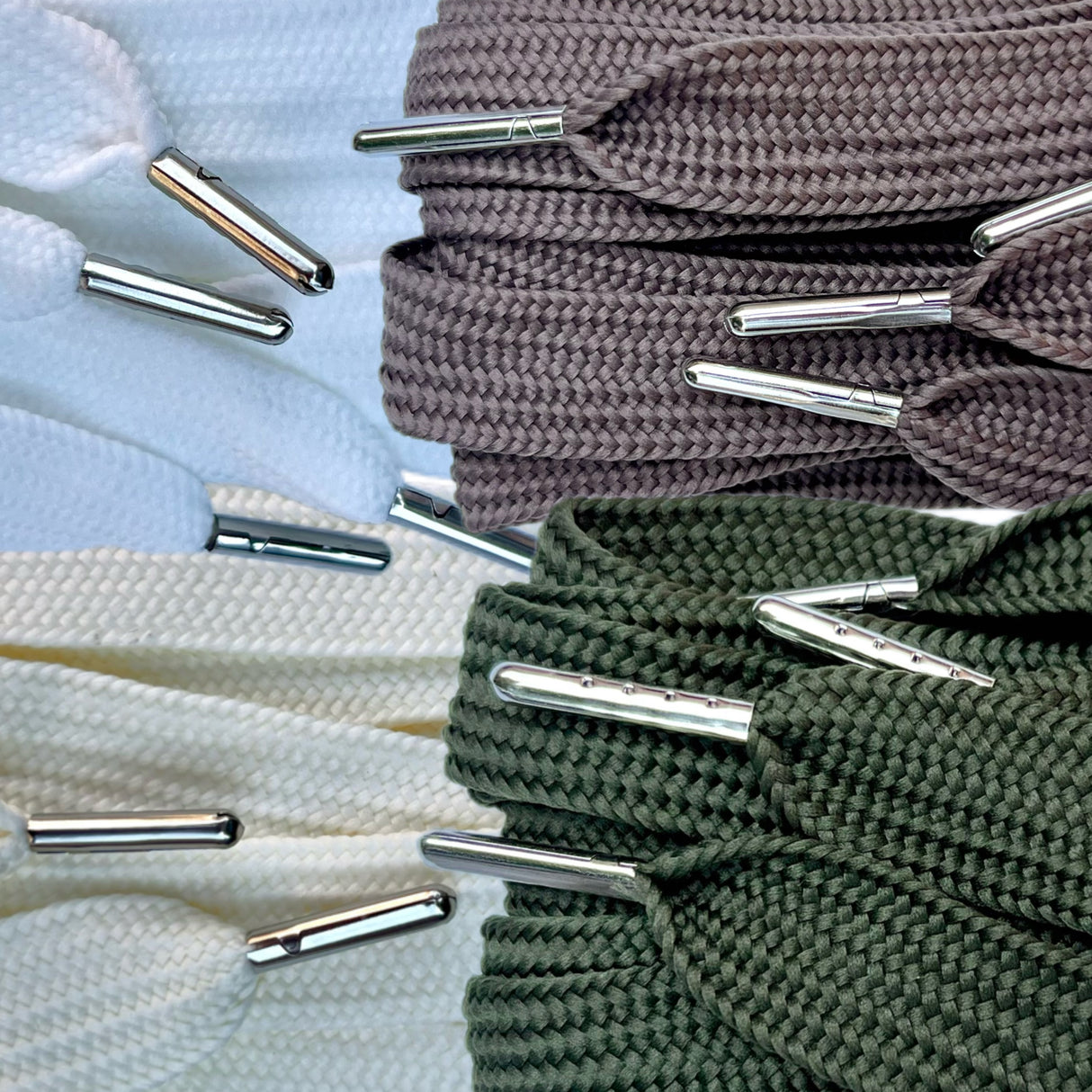 Fat Laces 130cm x 2cm 5 to 7 Eyelets Wide Pair Metal Tip Shoe Lace