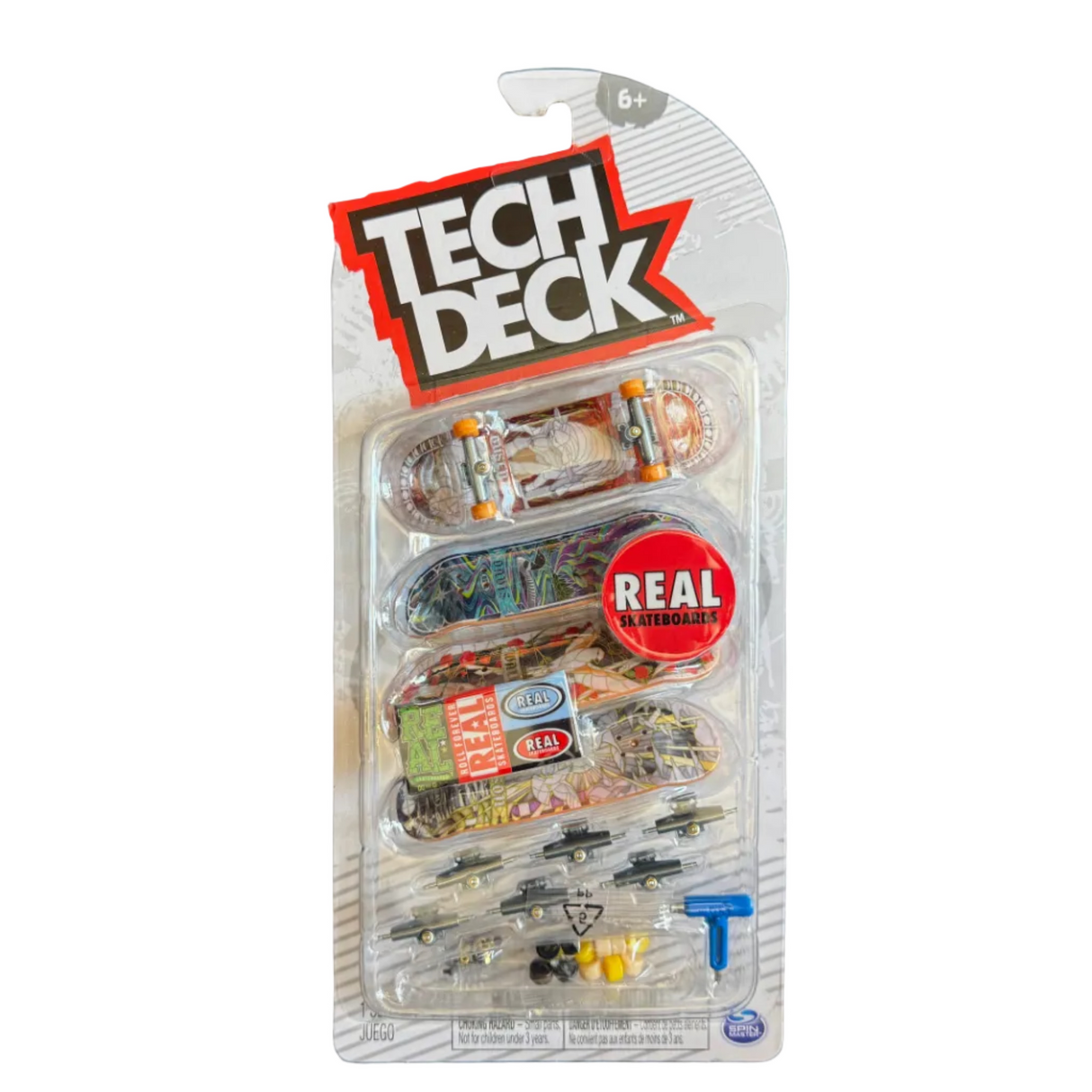 Tech Deck Real Skateboards 4 Pack Fingerboard Complete