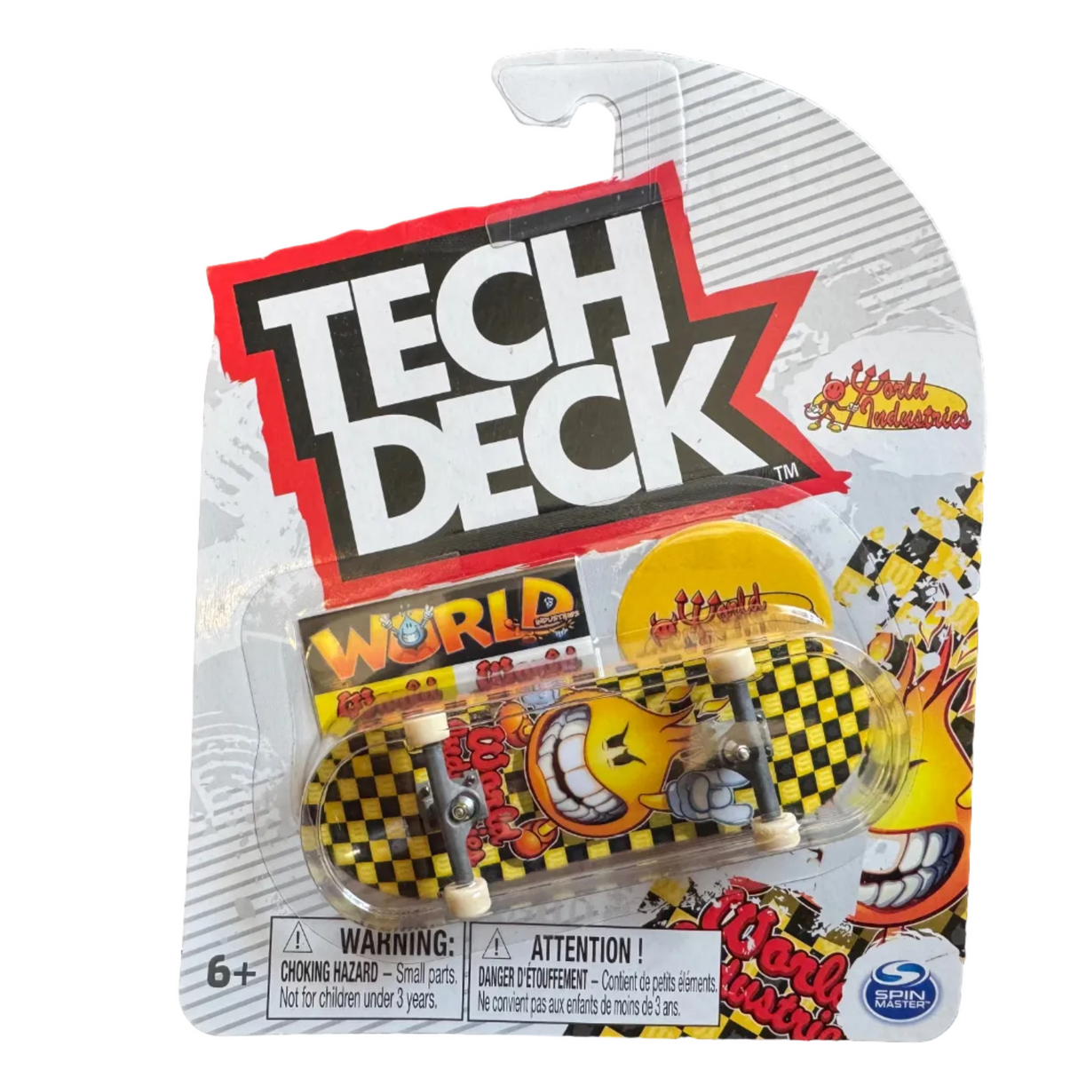 Tech Deck World Industries Flame Boy Checkered Fingerboard Complete