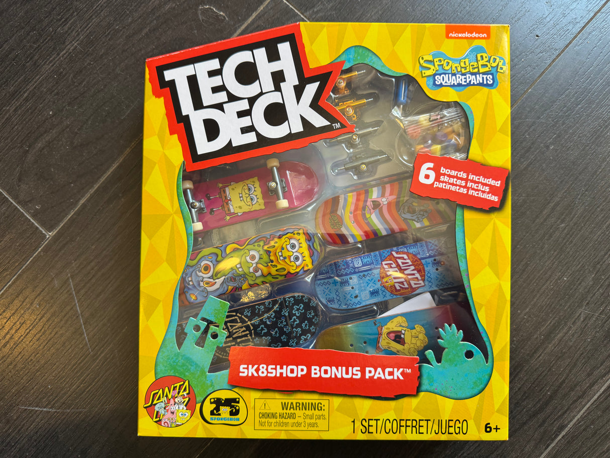 Tech Deck Santa Cruz x SpongeBob Sk8shop Bonus Pack Fingerboards