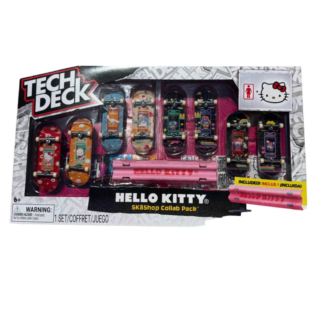 Tech Deck Girl x Hello Kitty Sk8shop Collab Pack Fingerboards