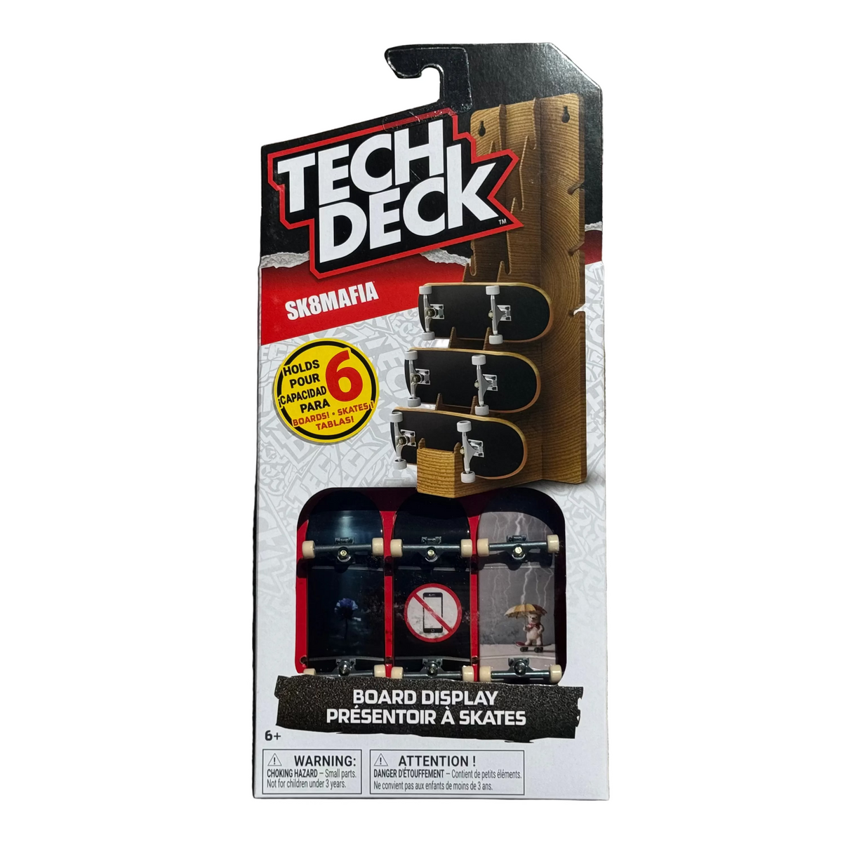 Tech Deck Sk8mafia 3-Pack & Board Display Rack