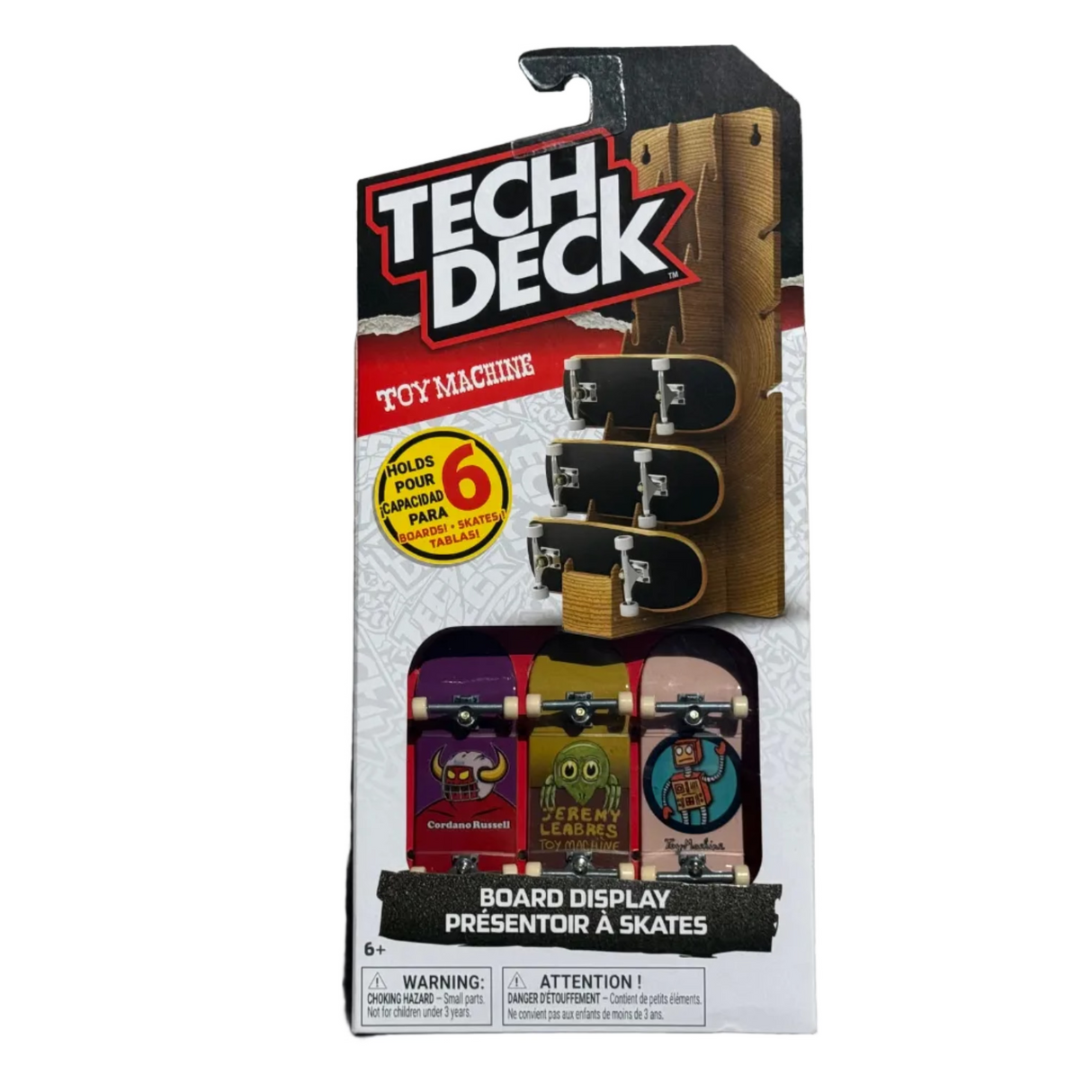Tech Deck Toy Machine 3-Pack & Board Display Rack