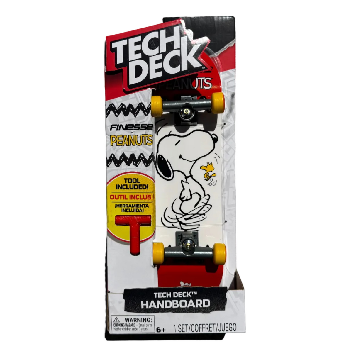 Tech Deck Finesse x Peanuts Snoopy Handboard Complete