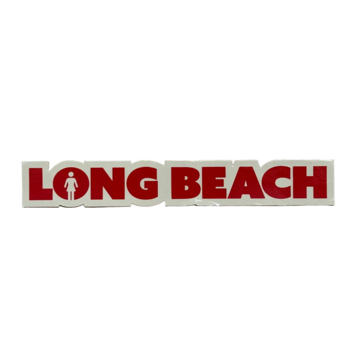 Girl x LB Skate "We OG Long Beach" Red/Stone Sticker