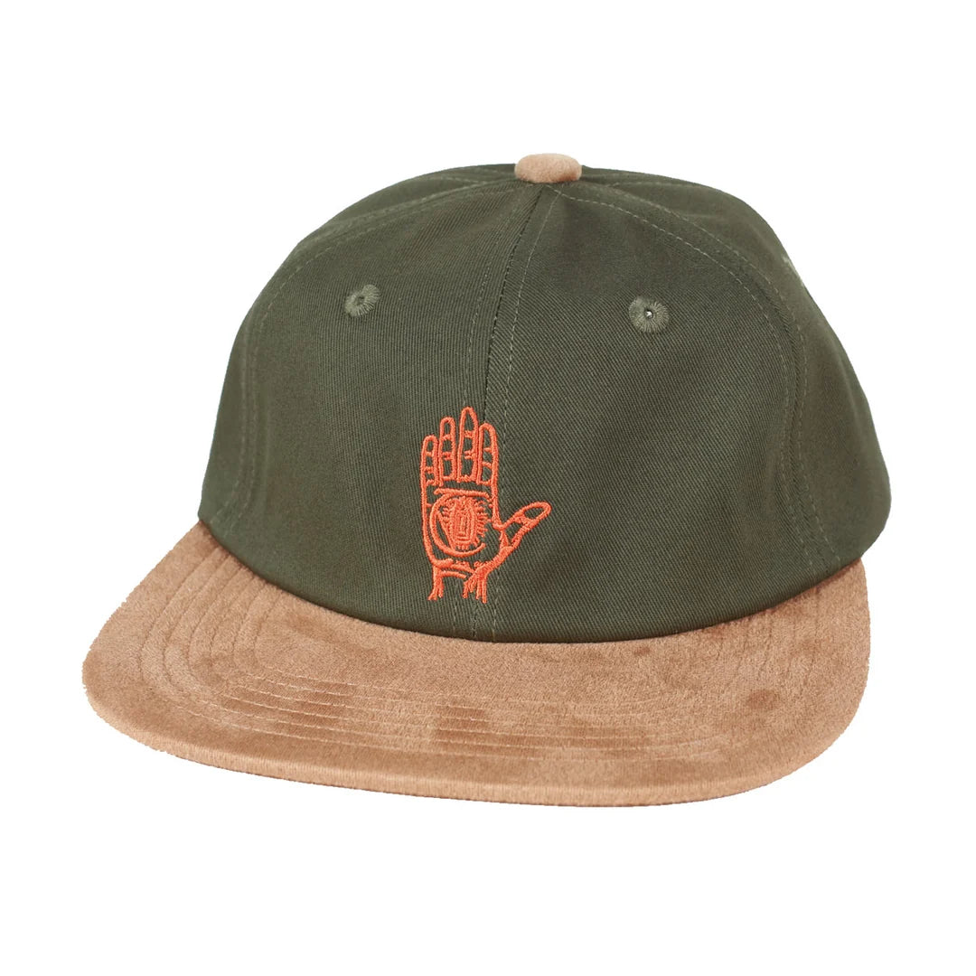 Theories Hand of Theories Twill & Suede Moss/Brown Snapback Hat