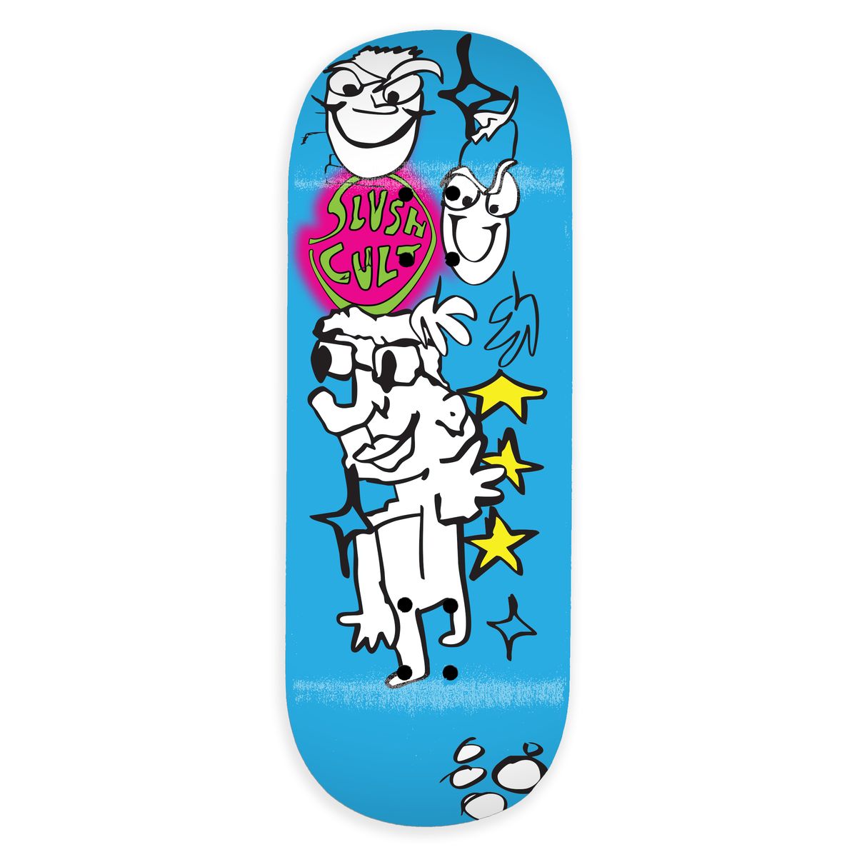 Slushcult In My Head Pro Deck Blue Fingerboard Skateboard