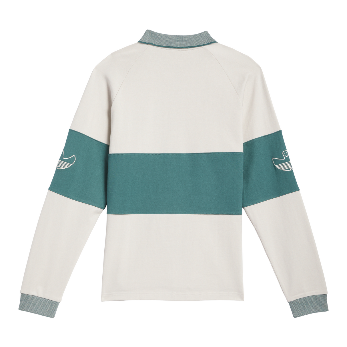 Adidas Skateboarding x Gonz Shmoofoil Aluminum / Preloved Teal Heavyweight Rugby L/s Shirt