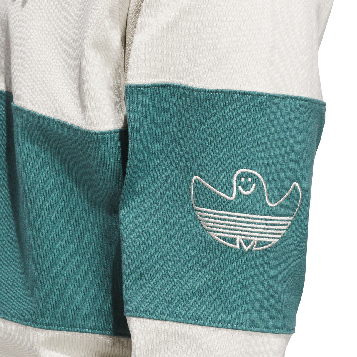 Adidas Skateboarding x Gonz Shmoofoil Aluminum / Preloved Teal Heavyweight Rugby L/s Shirt