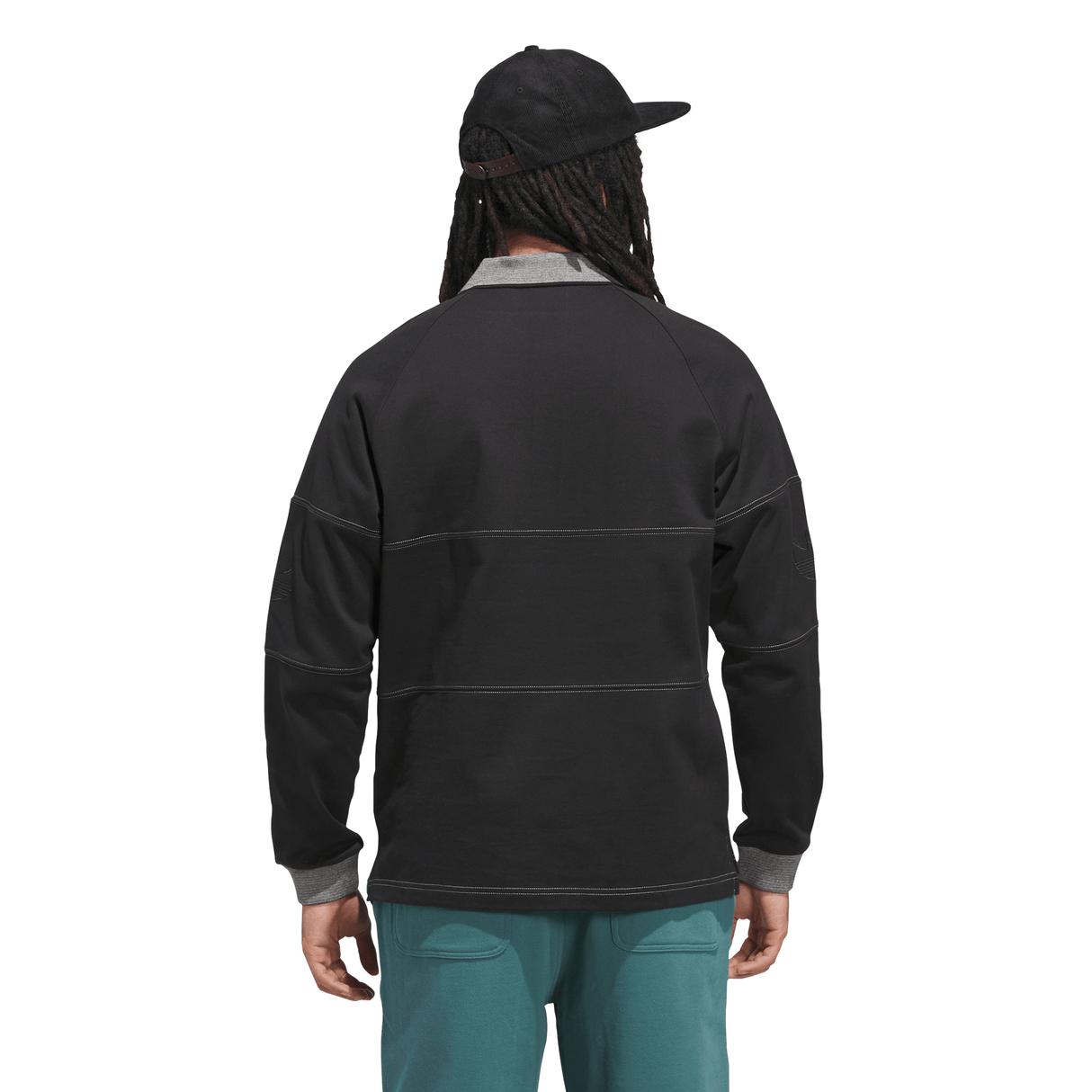 Adidas Skateboarding x Gonz Shmoofoil Black / Aluminum Heavyweight Rugby L/s Shirt