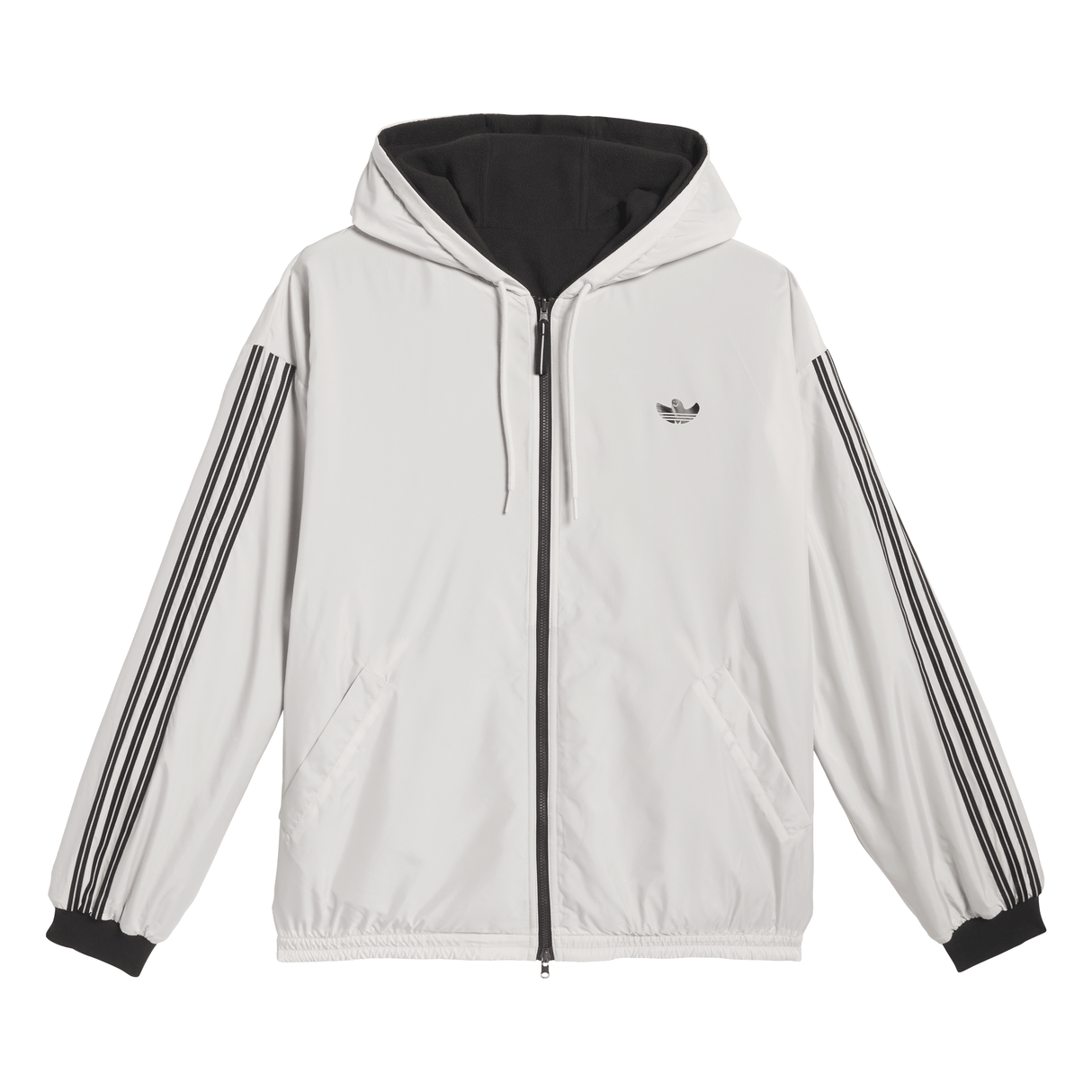 Adidas Skateboarding x Gonz Shmoofoil Aluminum / Black Reversible Warmup Jacket