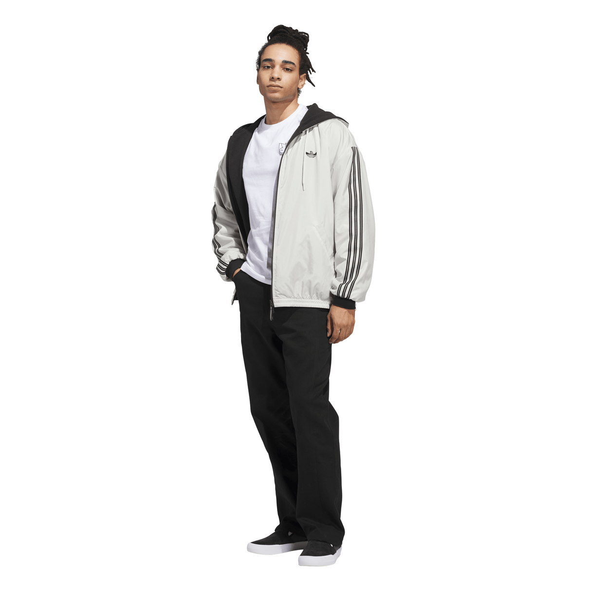 Adidas Skateboarding x Gonz Shmoofoil Aluminum / Black Reversible Warmup Jacket