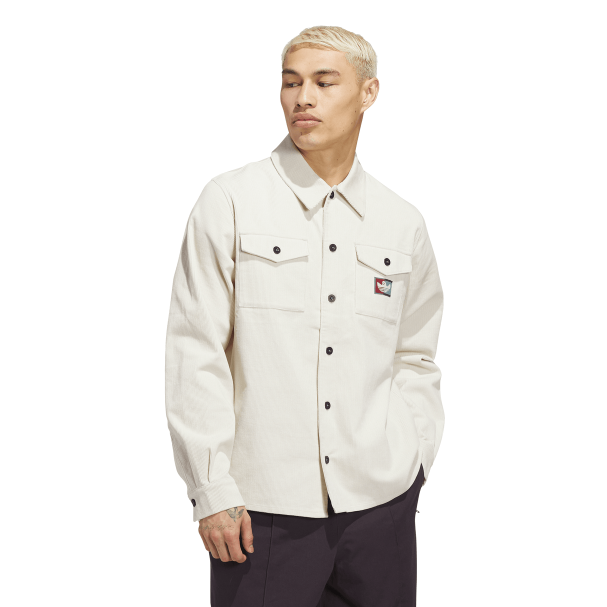 Adidas Skateboarding x Gonz Shmoofoil Aluminum / Shadow Red Corduroy L/s Shirt