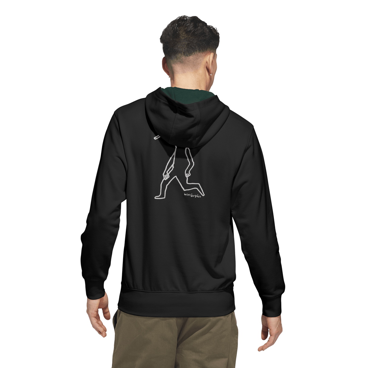 Adidas Skateboarding x Mark Gonzales Black/Aurora Ivy Skate Head Hooded Sweatshirt